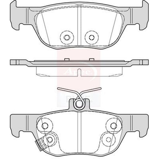 Apec Rear Brake Pad Set fits Mazda 3 2018-2021 1.5 1.8 2.0
