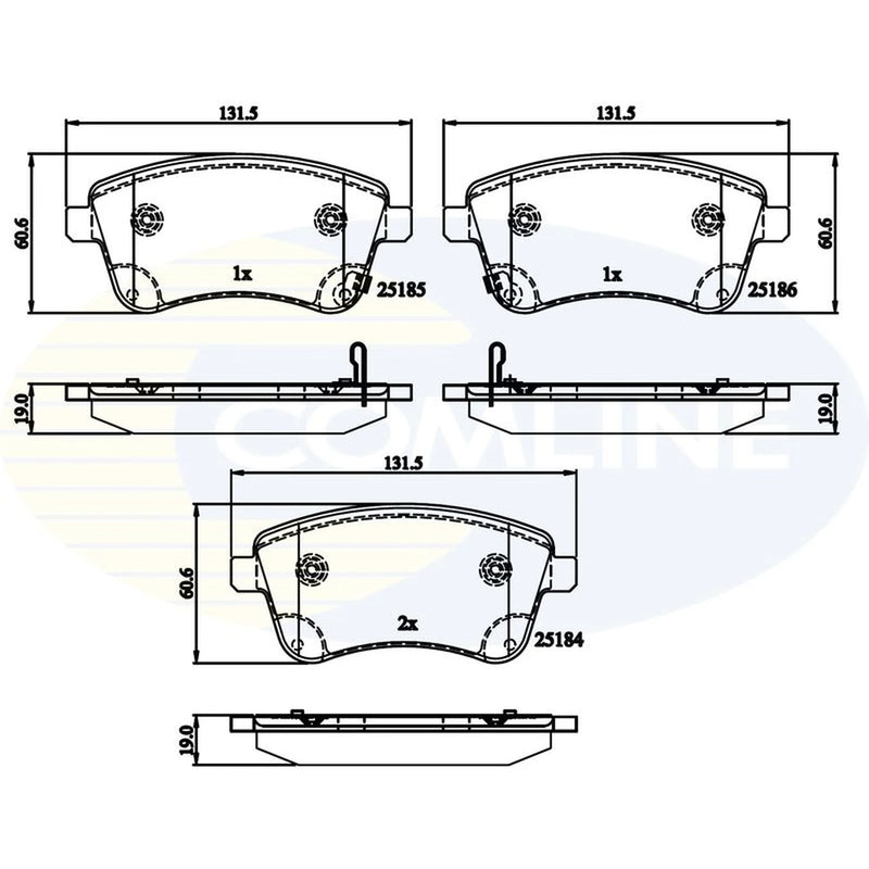 Comline Front Brake Discs & Pads fits Kia Venga 2010-2019 1.4 1.6