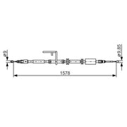 Bosch Handbrake Cable Left Rear fits Land Rover Freelander 2 2006-2014 2.2 3.2