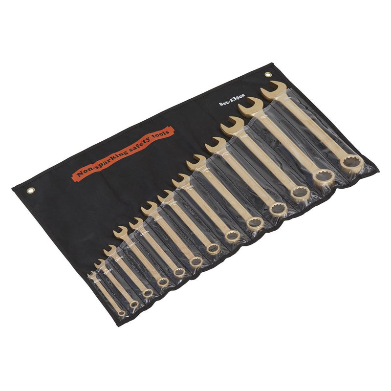 Sealey Combination Spanner Set 13pc 8-32mm Non-Sparking NS001 Sealey - Dynamic Drive