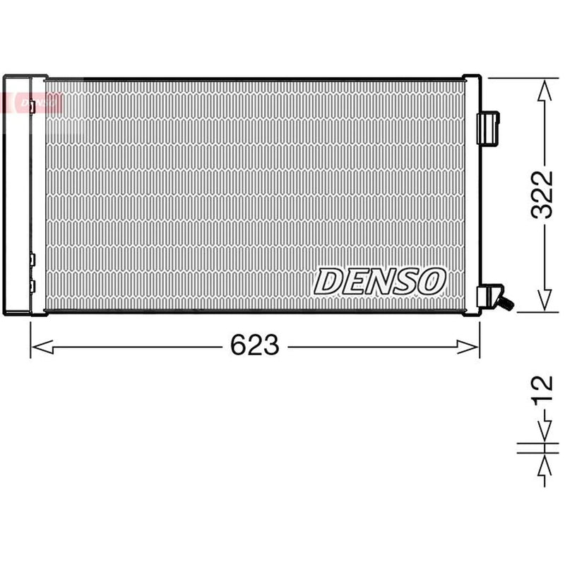 Denso Air Conditioning Condenser fits Jaguar F-Pace 2017 on 2.0
