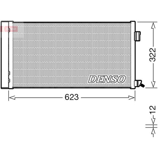 Denso Air Conditioning Condenser fits Jaguar F-Pace 2017 on 2.0