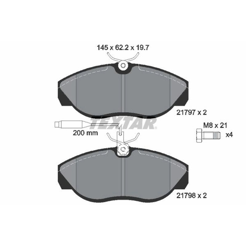 Textar Front Brake Pad Set 2179701