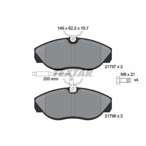 Textar Front Brake Pad Set 2179701