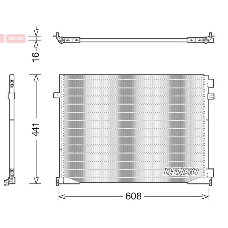 Denso Air Conditioning Condenser fits Nissan Primastar 2001-2006 1.9 2.0 2.5