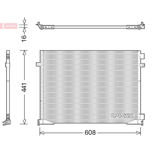 Denso Air Conditioning Condenser fits Nissan Primastar 2001-2006 1.9 2.0 2.5