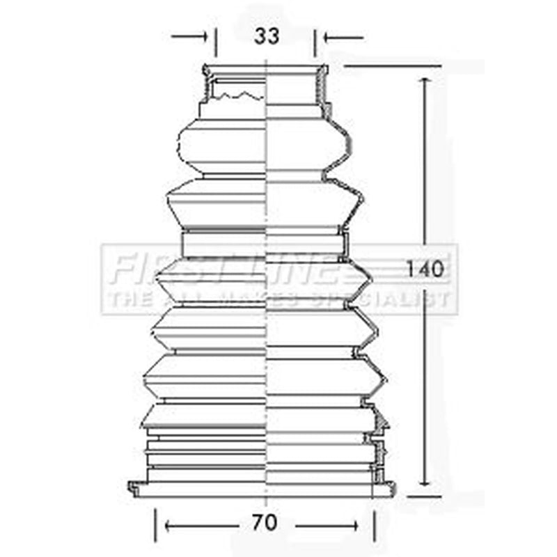 First Line Drive Shaft Bellow Kit Front Left Thermoplast fits Renault 19