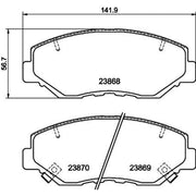 DON Front Brake Discs & Pads fits Honda Civic X 2016-2022 1.0 1.6