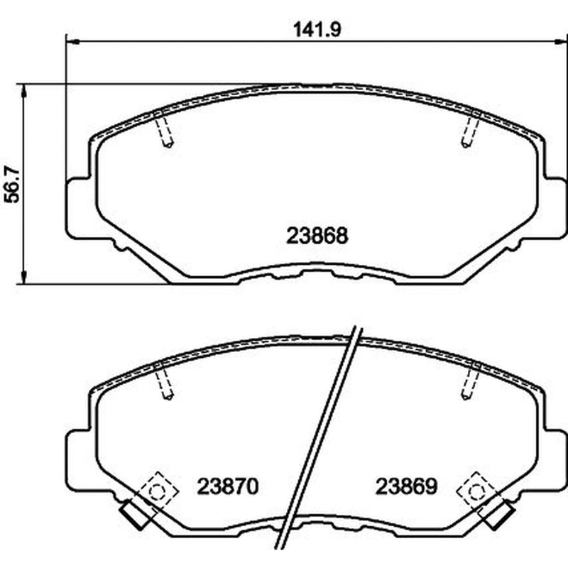 DON Front Brake Discs & Pads fits Honda Civic X 2016-2022 1.0 1.6
