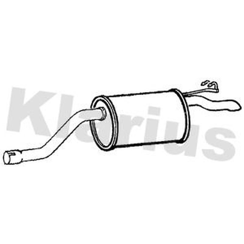 Klarius Box With Tail Pipe Rear fits Fiat Punto 1999-2012 1.2 188.030 188.233