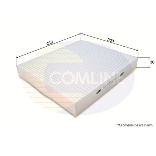 Comline Cabin Air Filter (Pollen Filter) fits Chrysler Grand Voyager V 2007-2008