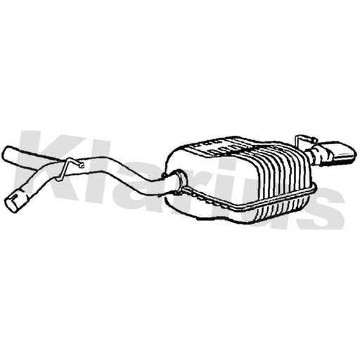 Klarius Box With Tail Pipe Left Hand Left Rear fits Volvo V70 III 2007-2016