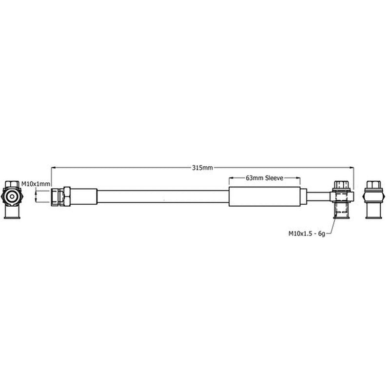 Juratek Brake Hydraulic Hose Line Right JBH1440