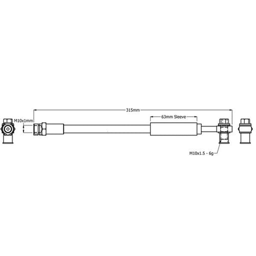Juratek Brake Hydraulic Hose Line Right JBH1440