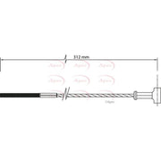 Apec Handbrake Cable Front fits Opel Astra F Estate 1991-1998 1.6