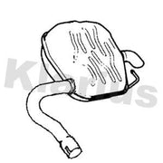 Klarius Box With Tail Pipe Right Rear fits Ford S-Max 2008-2012 2.2