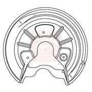 Apec Brake Disc Splash Guard Rear Right fits Audi A3 2003-2013