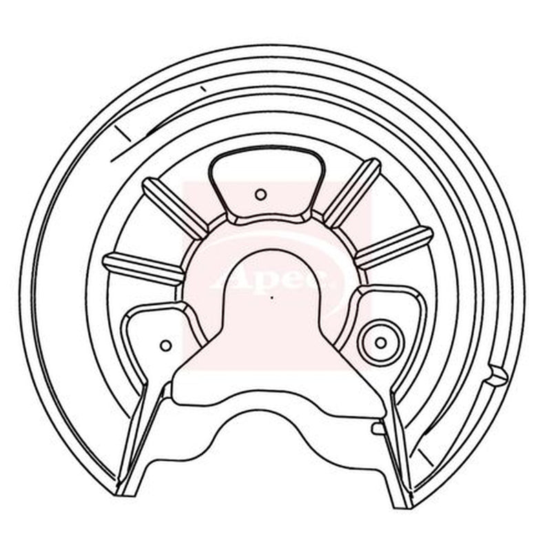 Apec Brake Disc Splash Guard Rear Right fits Audi A3 2003-2013