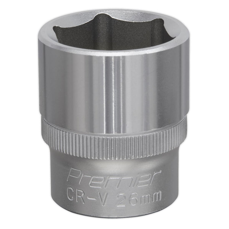 Sealey WallDrive Socket 26mm 1/2"Sq Drive S1226 Sealey - Dynamic Drive