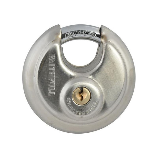 Faithfull Stainless Steel Discus Padlock 70mm Faithfull - NN4 Online