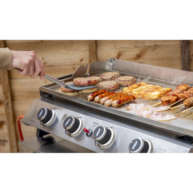 Dellonda 4 Burner Stainless Steel Portable Gas Plancha with Warming Rack 10kW Dellonda - Dynamic Drive