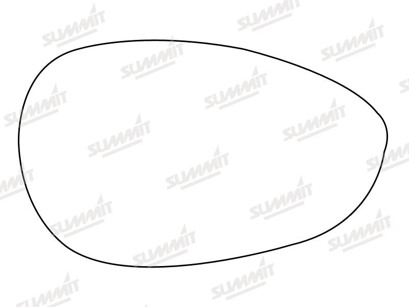 Summit Stick-On Standard Mirror Glass fits Fiat 500 Punto 05 on RHS Summit - Bars 4 Cars