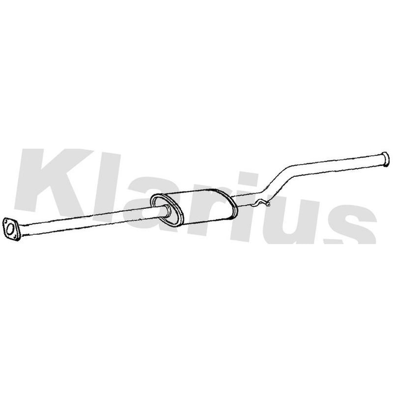 Klarius Box With Centre Pipe Centre fits Hyundai I20 I 2008-2015 1.4
