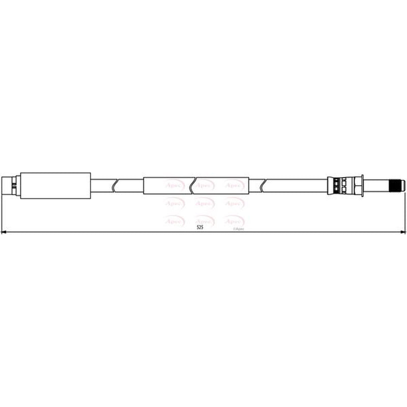 Apec Brake Hydraulic Hose Line Rear fits VW Crafter 30-50 2006-2016 2.0 2.5