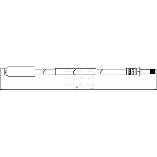Apec Brake Hydraulic Hose Line Rear fits VW Crafter 30-50 2006-2016 2.0 2.5