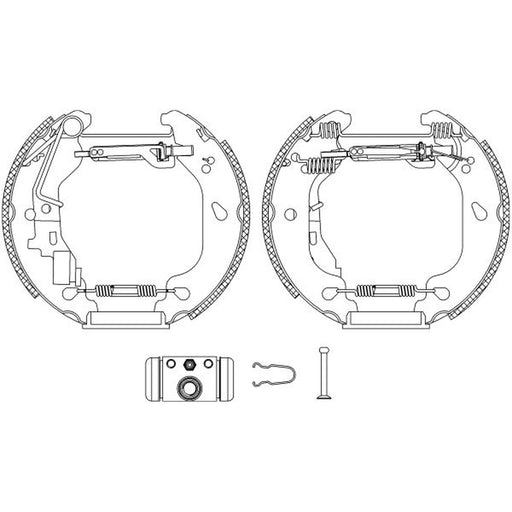 Mintex Brake Shoe Set Axle Kit fits Fiat Punto 1999-2012 1.9 188.031 188.237