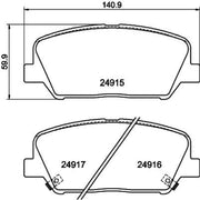 DON Front Brake Pad Set fits Hyundai Genesis 2008-2014 2.0 3.8