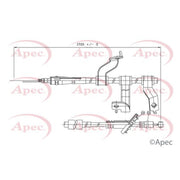 Apec Handbrake Cable Right Rear fits Hyundai Tucson 2004-2010 2.0