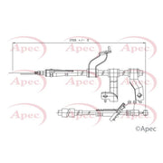 Apec Handbrake Cable Right Rear CAB1346