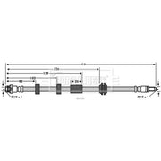 Borg & Beck Brake Hydraulic Hose Line Front Right BBH7589