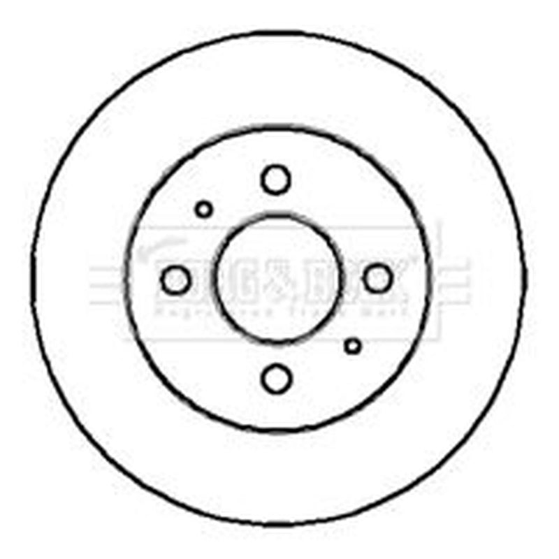 Borg & Beck Front Brake Discs & Pads fits Mitsubishi Lancer VII 2000-2013 1.3