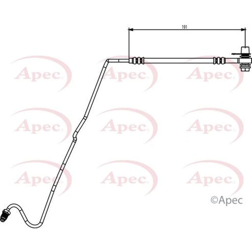 Apec Brake Hydraulic Hose Line outer HOS3875