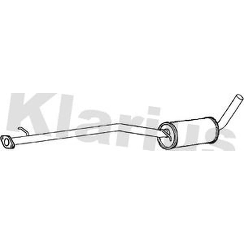 Klarius Box With Centre Pipe Centre fits Ford Transit Connect 2002-2013 1.8