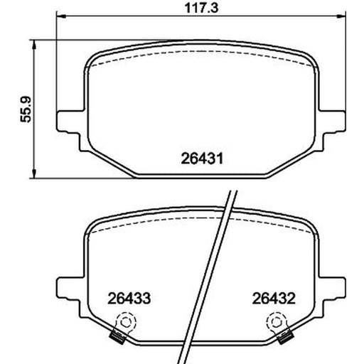 Mintex Rear Brake Pad Set fits Ford Usa Explorer 2019 on 3.0