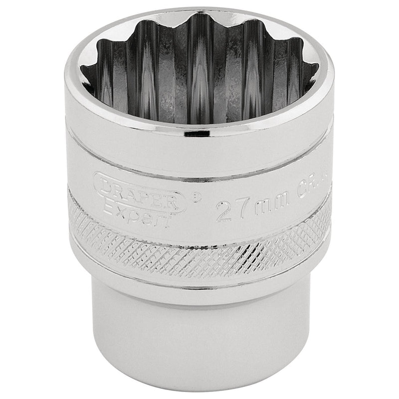 Draper Draper HI-TORQ 12 Point Socket, 1/2" Sq. Dr., 27mm Draper - Town Tools