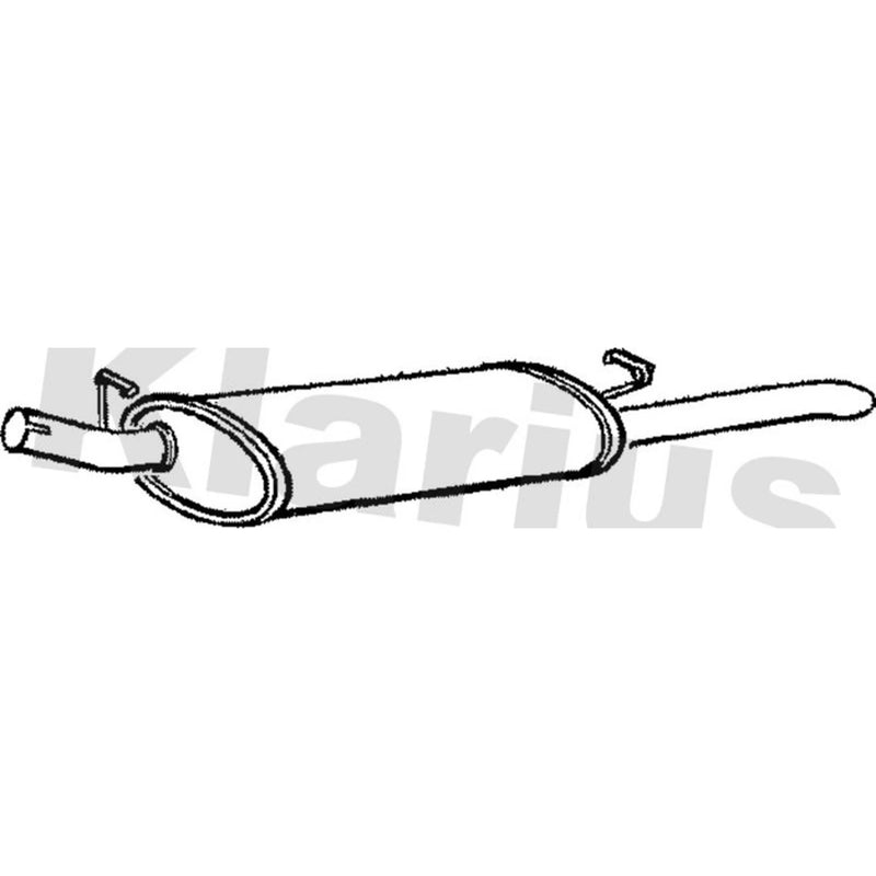 Klarius Box With Tail Pipe Rear fits Opel Vectra A 1988-1995 2.0
