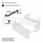First Line Intercooler Turbo Charge Air Hose fits Mercedes-Benz Sprinter 2-T
