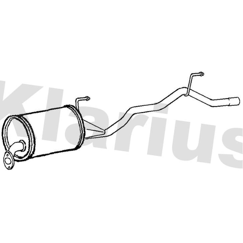Klarius Box With Tail Pipe Rear fits Honda Hr-V 1999-2005 1.6