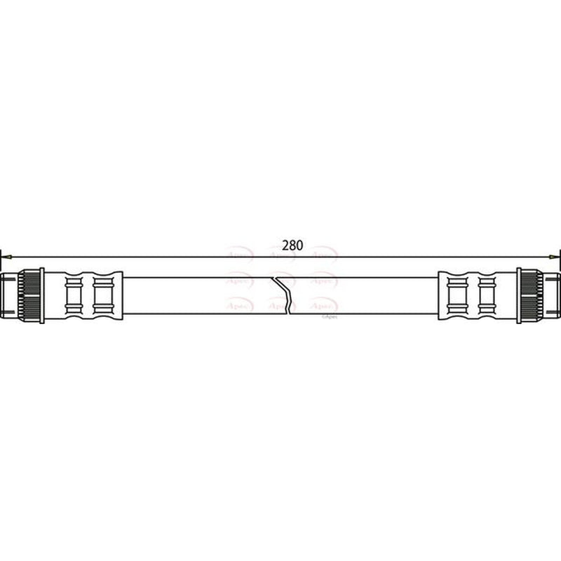 Apec Brake Hydraulic Hose Line Rear fits Citroën Berlingo First 1996-2011
