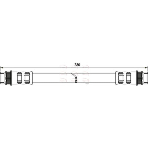 Apec Brake Hydraulic Hose Line Rear fits Citroën Berlingo First 1996-2011