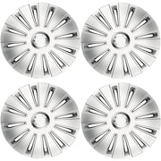 16" 4 x Alloy Look Grey & Silver Multi-Spoke Wheel Trims Hub Caps Covers Simply  - Dynamic Drive