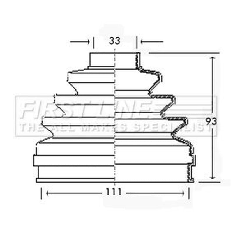 First Line Drive Shaft Bellow Kit Front Left fits Citroën Relay I 1994-2002