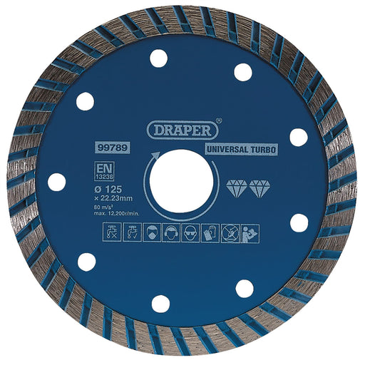 Draper Turbo Diamond Blade, 125mm 99789 Draper - Dynamic Drive