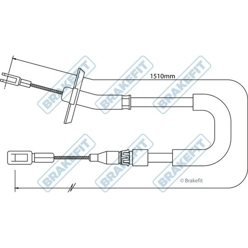 Apec Handbrake Cable Left Rear fits Mercedes-Benz Sprinter 2-T 1995-2006