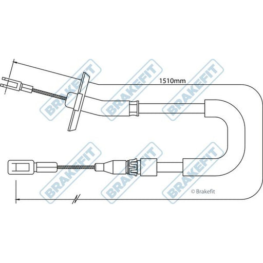 Apec Handbrake Cable Left Rear fits Mercedes-Benz Sprinter 2-T 1995-2006
