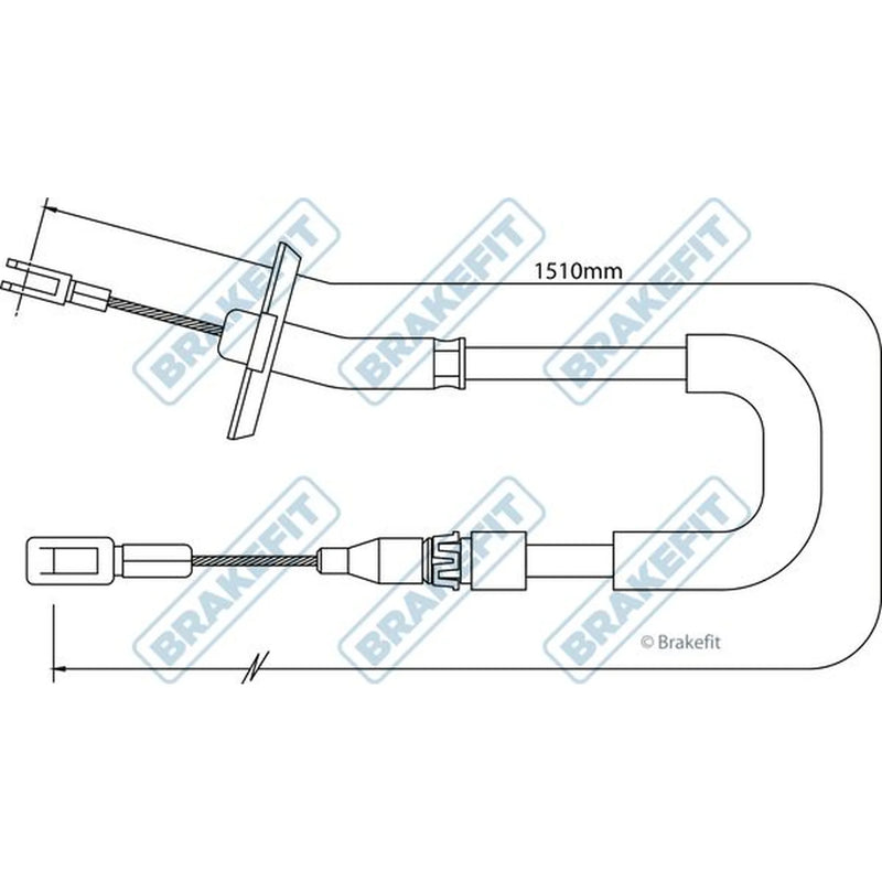 Apec Handbrake Cable Right Rear BBC3283